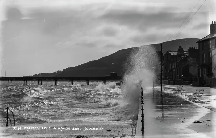 Framed Print : A Rough Sea in Ramsey Framed Print : A Rough Sea in Ramsey