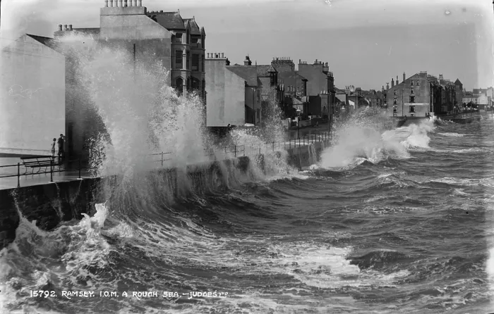 Framed Print : A Rough Sea in Ramsey Framed Print : A Rough Sea in Ramsey