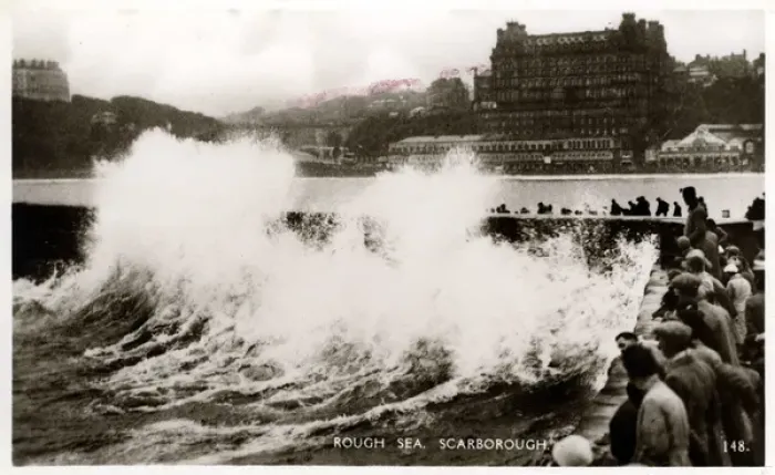 Framed Print : A Rough Sea, Scarborough, Yorkshire Framed Print : A Rough Sea, Scarborough, Yorkshire