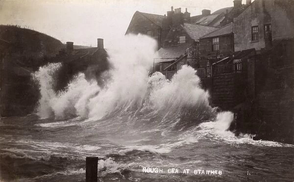 Rough Sea at Staithes, Yorkshire