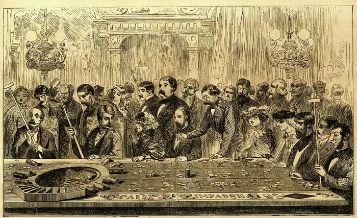 Framed Print : The Roulette Gaming Table, by G A Sala Framed Print : The Roulette Gaming Table, by G A Sala