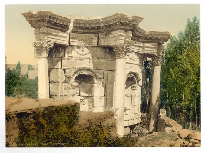 Framed Print : The round temple (Temple of Venus), Baalbek, Holy Land, (i. e Framed Print : The round temple (Temple of Venus), Baalbek, Holy Land, (i. e