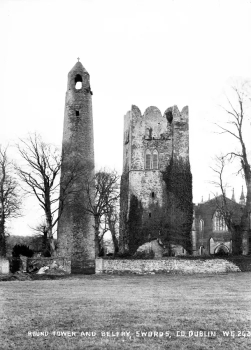 Framed Print : Round Tower and Belfry, Swords, Co Dublin Framed Print : Round Tower and Belfry, Swords, Co Dublin