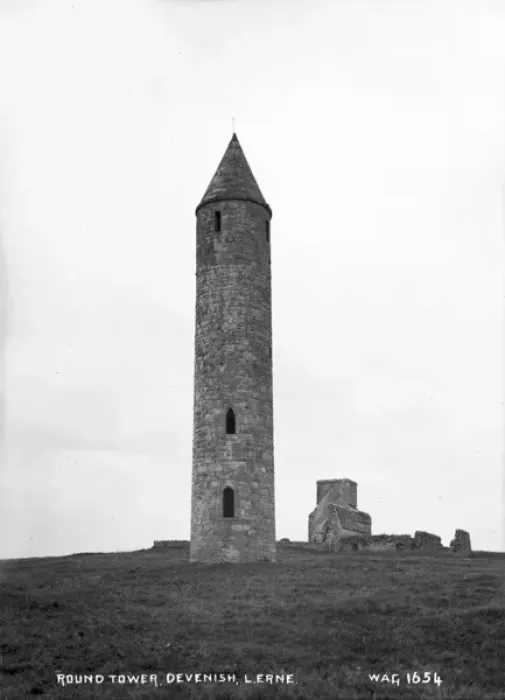Framed Print : Round Tower, Devenish, L. Erne Framed Print : Round Tower, Devenish, L. Erne
