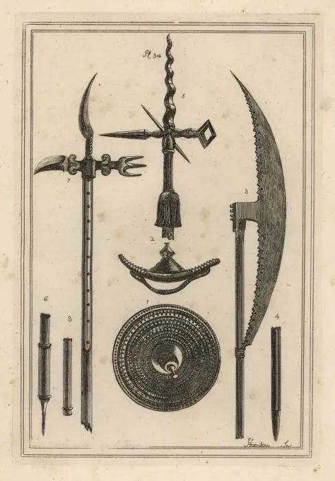 Framed Print : Roundel, battle axe and pole axe Framed Print : Roundel, battle axe and pole axe