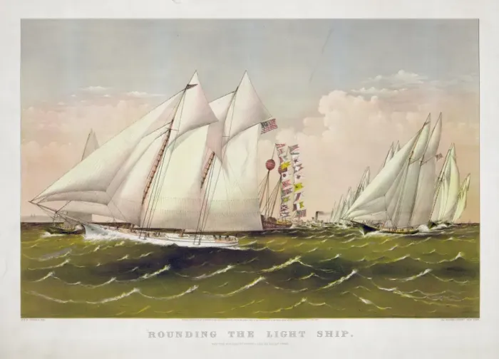 Framed Print : Rounding the light ship Framed Print : Rounding the light ship