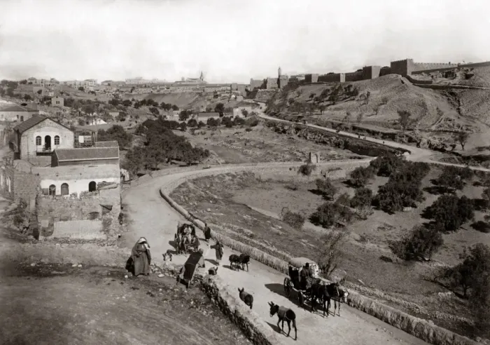 Framed Print : route de la Station, Jeruslaem, circa 1880s Framed Print : route de la Station, Jeruslaem, circa 1880s