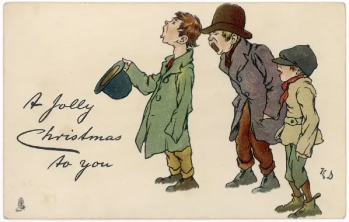 Framed Print : Rowdy Carol Singers Framed Print : Rowdy Carol Singers