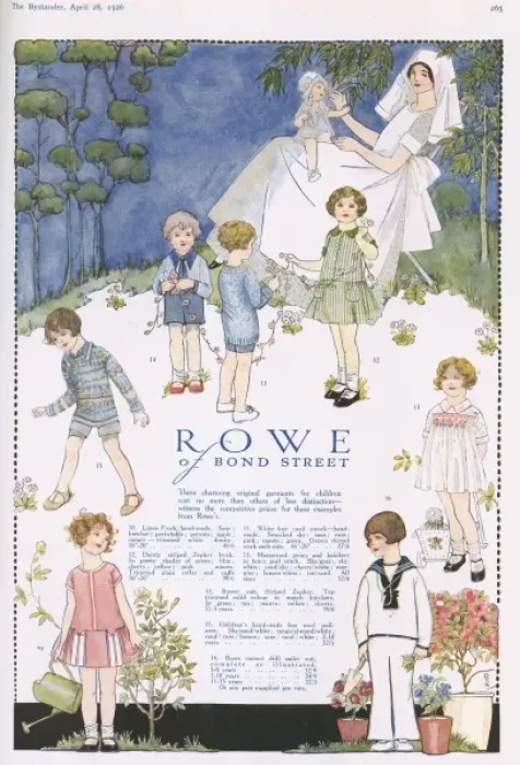 Framed Print : Rowe childrens fashion advertisement Framed Print : Rowe childrens fashion advertisement