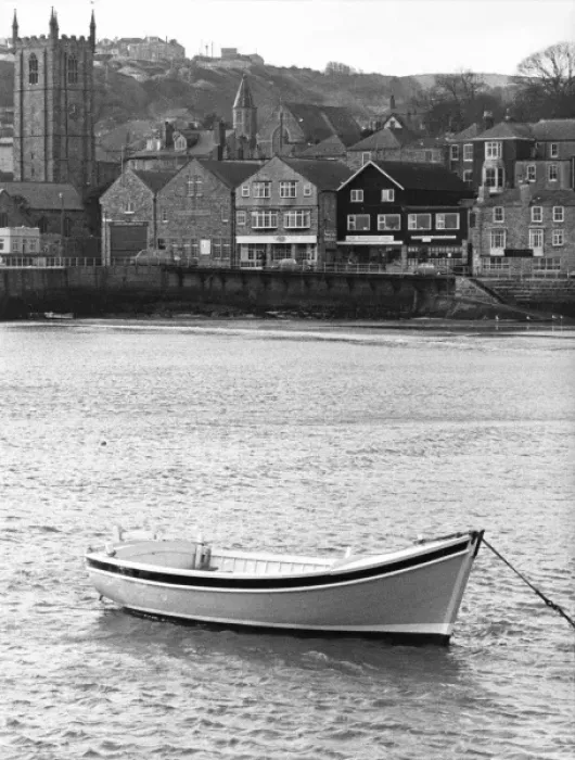 Framed Print : Rowing boat, the Kathryn Anne, off the Devon coast Framed Print : Rowing boat, the Kathryn Anne, off the Devon coast