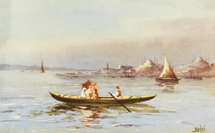 Framed Print : Rowing on the Golden Horn Framed Print : Rowing on the Golden Horn