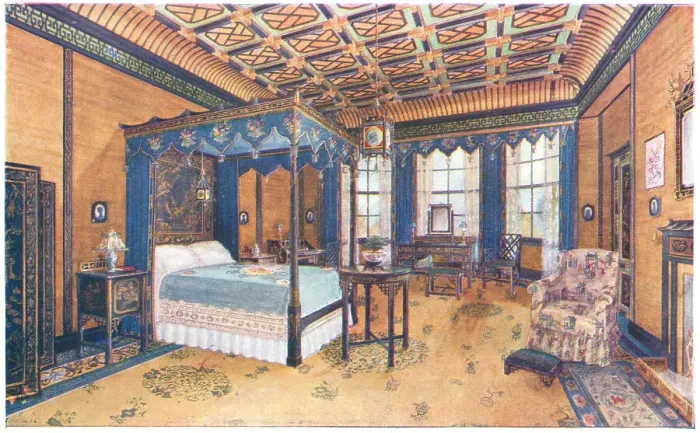 Framed Print : Rowley Hall Chinese Bedroom Framed Print : Rowley Hall Chinese Bedroom