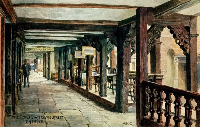 Framed Print : The Rows, Watergate Street, Chester, Cheshire Framed Print : The Rows, Watergate Street, Chester, Cheshire
