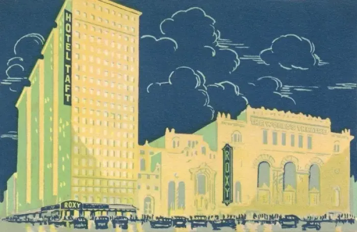 Framed Print : Roxy Theatre and Hotel Taft Framed Print : Roxy Theatre and Hotel Taft