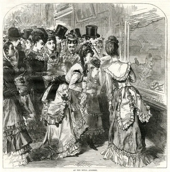 Framed Print : At the Royal Academy 1870 Framed Print : At the Royal Academy 1870