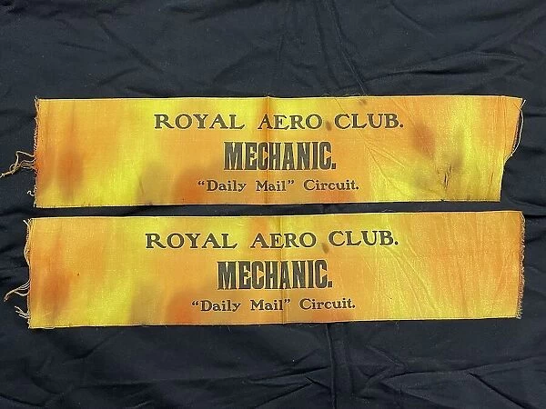 Royal Aero Club Mechanic armbands, Daily Mail Circuit