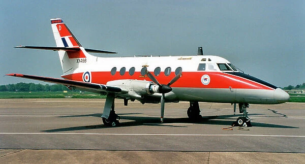 Royal Air Force - Scottish Aviation Jetstream T. 1 XX496  /  D (msn 276 P / N 69), of No. 45 (R) Squadron, at RAF Brize Norton on 6 May 2002. Date: 2002