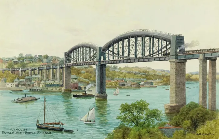 Framed Print : Royal Albert Bridge, Saltash, Plymouth, Devon Framed Print : Royal Albert Bridge, Saltash, Plymouth, Devon