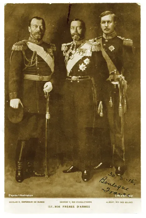 Framed Print : Three Royal Allied Leaders - Britain, Russia and Belgium Framed Print : Three Royal Allied Leaders - Britain, Russia and Belgium