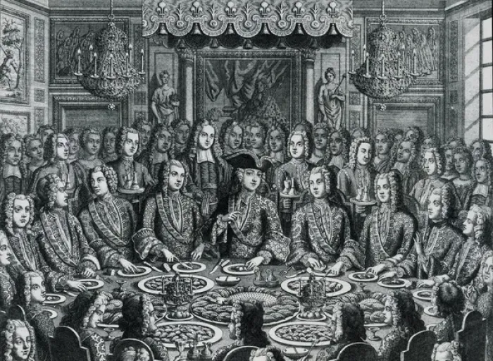 Framed Print : Royal banquet to celebrate the birth of Dauphin Framed Print : Royal banquet to celebrate the birth of Dauphin