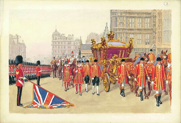 Royal Carriage and soldiers London Pageantry
