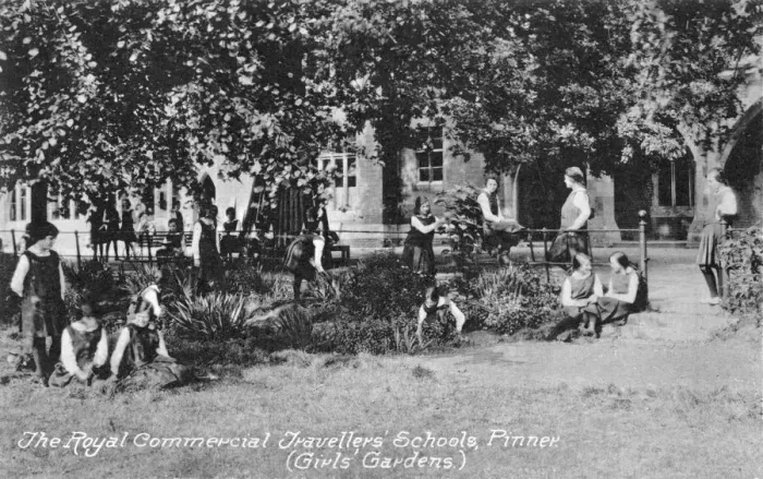 Framed Print : Royal Commercial Travellers Schools, Pinner - Girls Garden Framed Print : Royal Commercial Travellers Schools, Pinner - Girls Garden