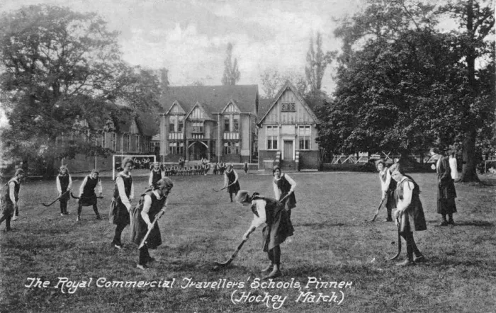 Framed Print : Royal Commercial Travellers Schools, Pinner - Hockey Match Framed Print : Royal Commercial Travellers Schools, Pinner - Hockey Match