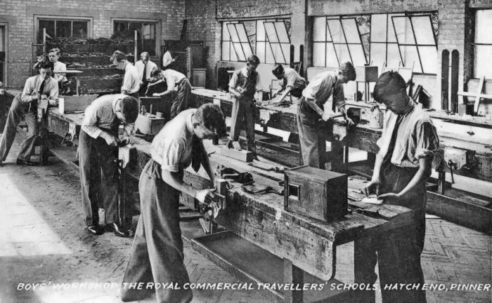 Framed Print : Royal Commercial Travellers Schools, Pinner - Workshop Framed Print : Royal Commercial Travellers Schools, Pinner - Workshop