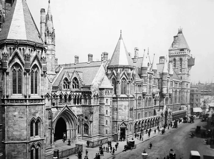 Framed Print : Royal Courts of Justice, London, Victorian period Framed Print : Royal Courts of Justice, London, Victorian period