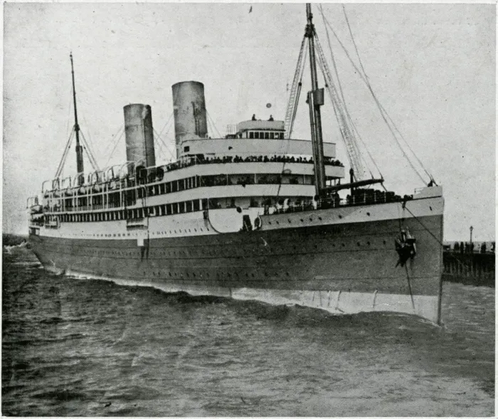 Framed Print : The Royal Edward liner - sunk at the Dardanelles Framed Print : The Royal Edward liner - sunk at the Dardanelles