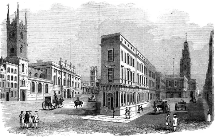 Framed Print : The Royal Exchange and Bank Buildings, London, 1780 Framed Print : The Royal Exchange and Bank Buildings, London, 1780