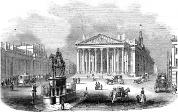 Framed Print : The Royal Exchange, London, 1844 Framed Print : The Royal Exchange, London, 1844