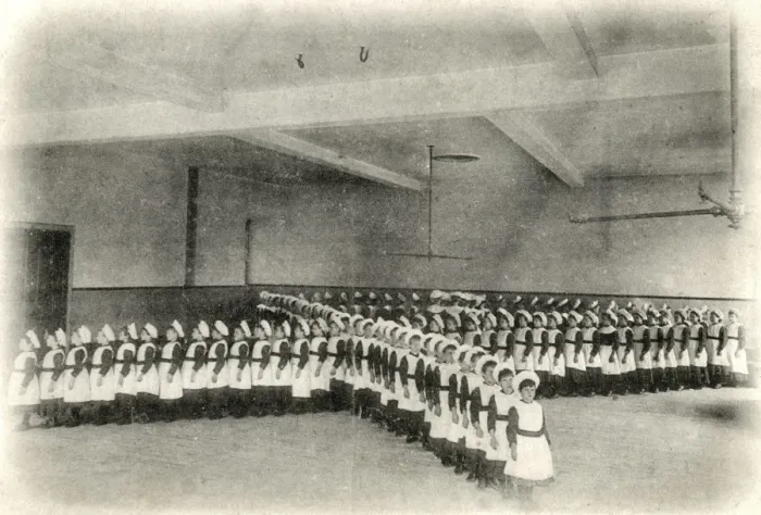Framed Print : Royal Female Orphanage, Beddington, Surrey - Marching Drill Framed Print : Royal Female Orphanage, Beddington, Surrey - Marching Drill