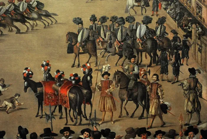 Framed Print : Royal Festivities in the Plaza Mayor, 1623. Detail Framed Print : Royal Festivities in the Plaza Mayor, 1623. Detail