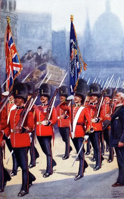 Framed Print : Royal Fusiliers marching through the City of London Framed Print : Royal Fusiliers marching through the City of London