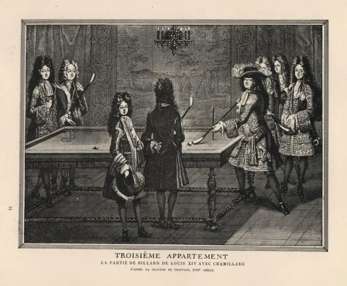 Framed Print : The royal game of billiards between Louis Framed Print : The royal game of billiards between Louis