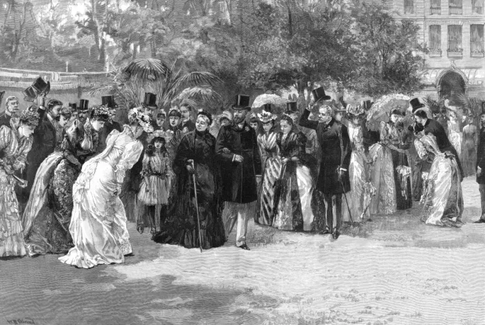 Framed Print : Royal Garden Party 1890 Framed Print : Royal Garden Party 1890