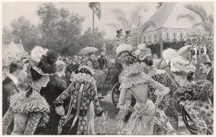 Framed Print : ROYAL GARDEN PARTY 1900 Framed Print : ROYAL GARDEN PARTY 1900