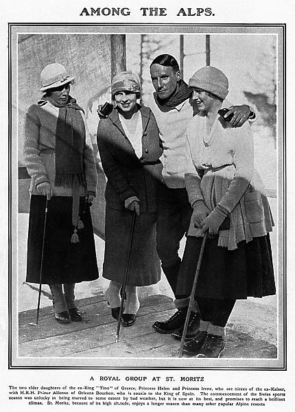 A royal group at St. Mortiz, 1920