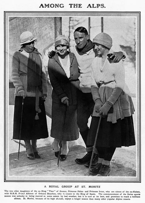 Framed Print : A royal group at St. Mortiz, 1920 Framed Print : A royal group at St. Mortiz, 1920