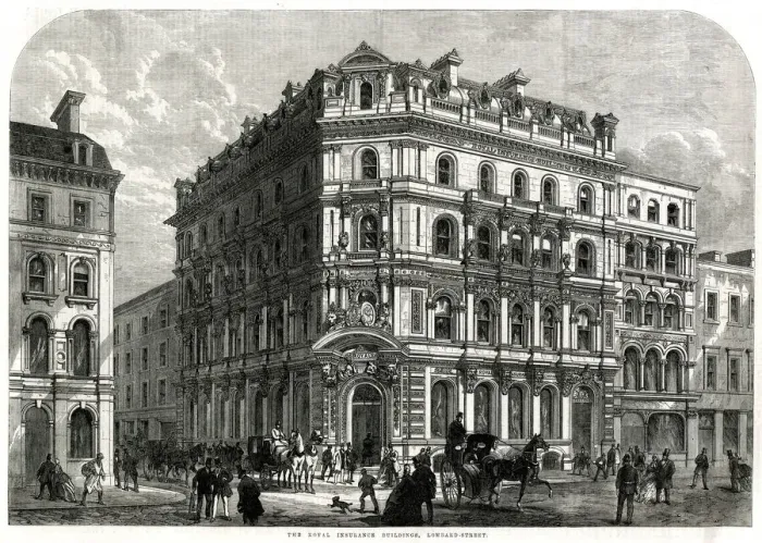 Framed Print : Royal Insurance buildings 1865 Framed Print : Royal Insurance buildings 1865