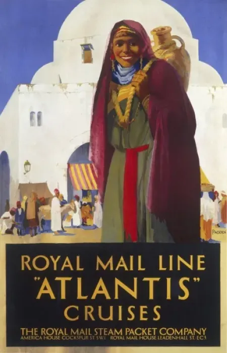 Framed Print : Royal Mail Atlantis Cruises poster Framed Print : Royal Mail Atlantis Cruises poster