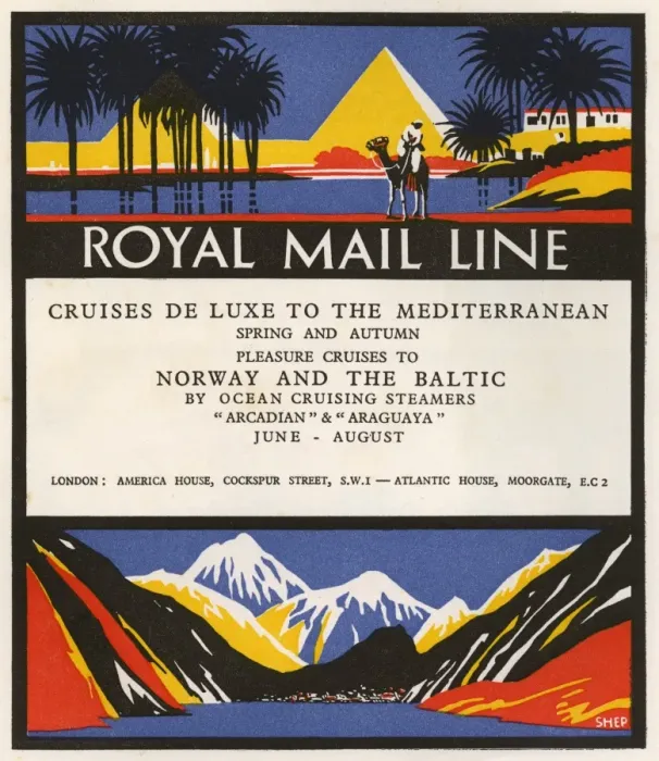Framed Print : Royal Mail Line advertisement Framed Print : Royal Mail Line advertisement