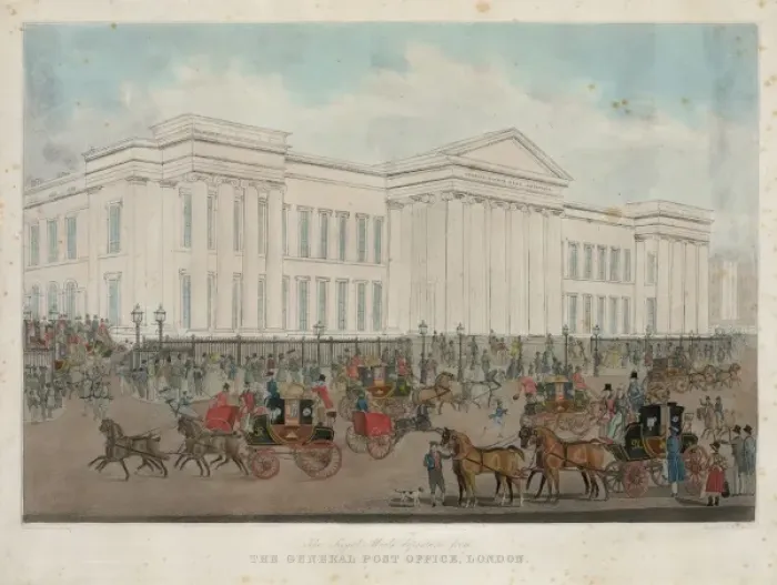 Framed Print : The royal mails departure from the general post office, Lond Framed Print : The royal mails departure from the general post office, Lond