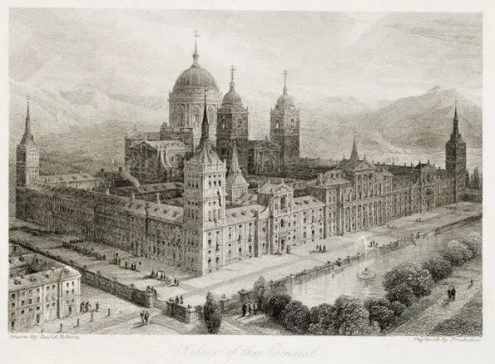 Framed Print : Royal Monastery of San Lorenzo del Escorial (19th Framed Print : Royal Monastery of San Lorenzo del Escorial (19th