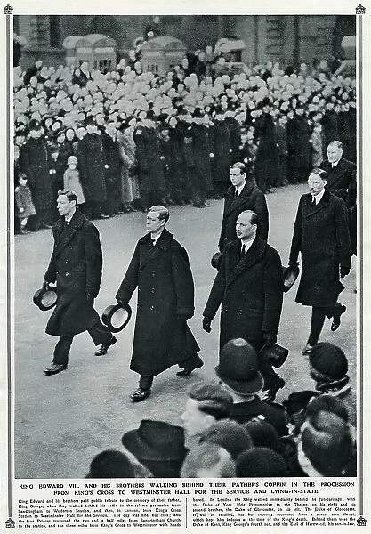 Royal mourners at George V funeral