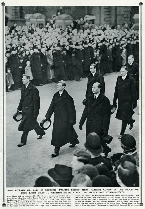 Framed Print : Royal mourners at George V funeral Framed Print : Royal mourners at George V funeral