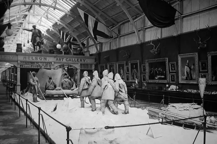 Framed Print : Royal Naval Exhibition 1891 - Arctic tableau Framed Print : Royal Naval Exhibition 1891 - Arctic tableau
