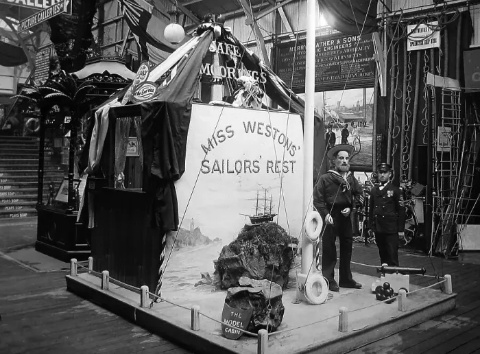 Framed Print : Royal Naval Exhibition 1891 - Miss Weston's Sailors Rest Framed Print : Royal Naval Exhibition 1891 - Miss Weston's Sailors Rest