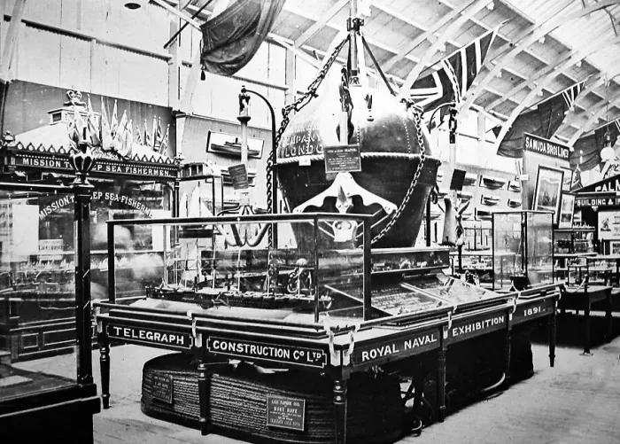 Framed Print : Royal Naval Exhibition 1891 - The Telegraph Construction Framed Print : Royal Naval Exhibition 1891 - The Telegraph Construction